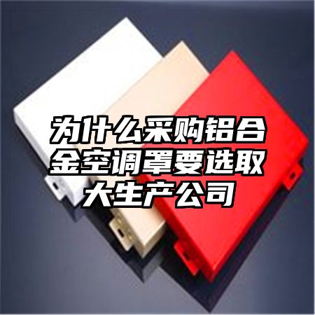 正安为什么采购铝合金空调罩要选取大生产公司