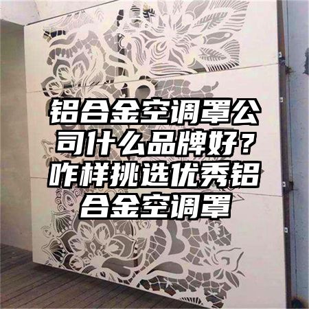 泉山区铝合金空调罩公司什么品牌好？咋样挑选优秀铝合金空调罩