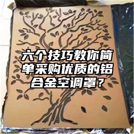 延安六个技巧教你简单采购优质的铝合金空调罩？