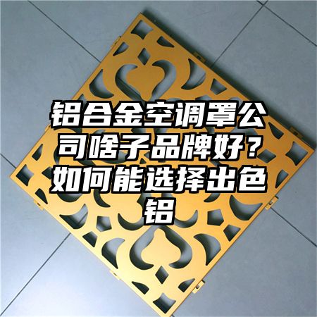 高碑店铝合金空调罩公司啥子品牌好？如何能选择出色铝