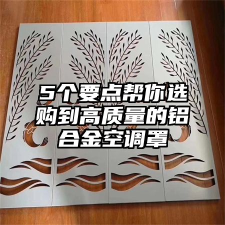 拉萨5个要点帮你选购到高质量的铝合金空调罩