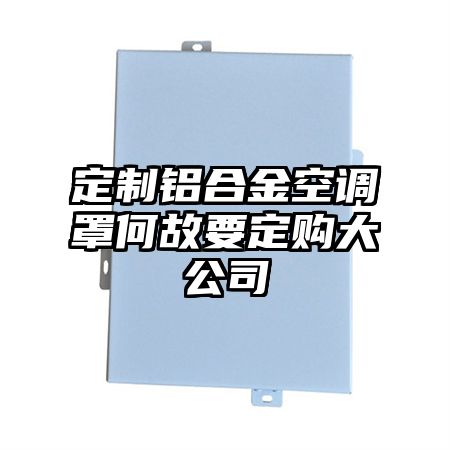 柳南定制铝合金空调罩何故要定购大公司