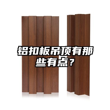 铝扣板吊顶有那些有点？